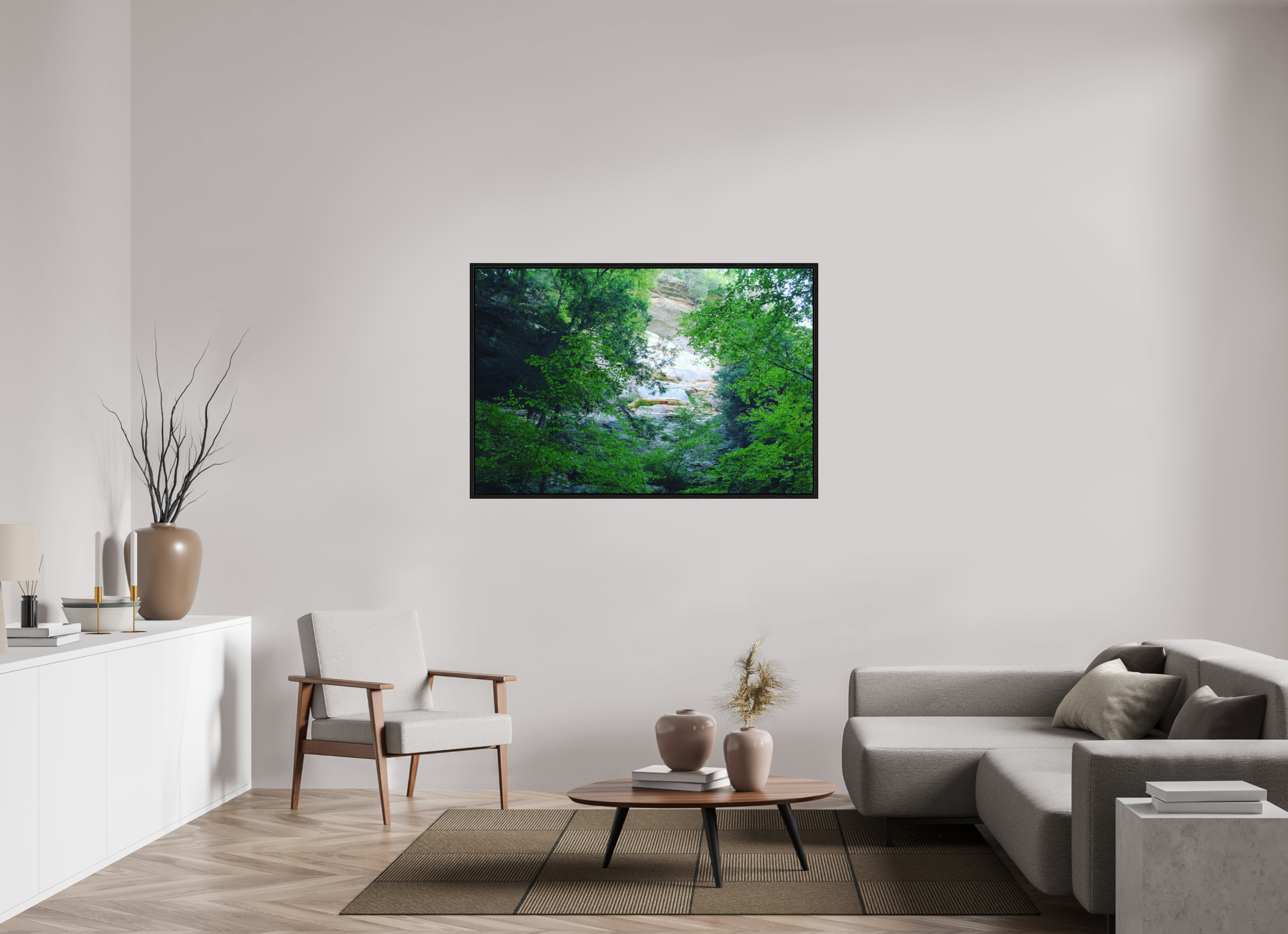 54 x 36″, Floater Frame Sanstone cliffs
