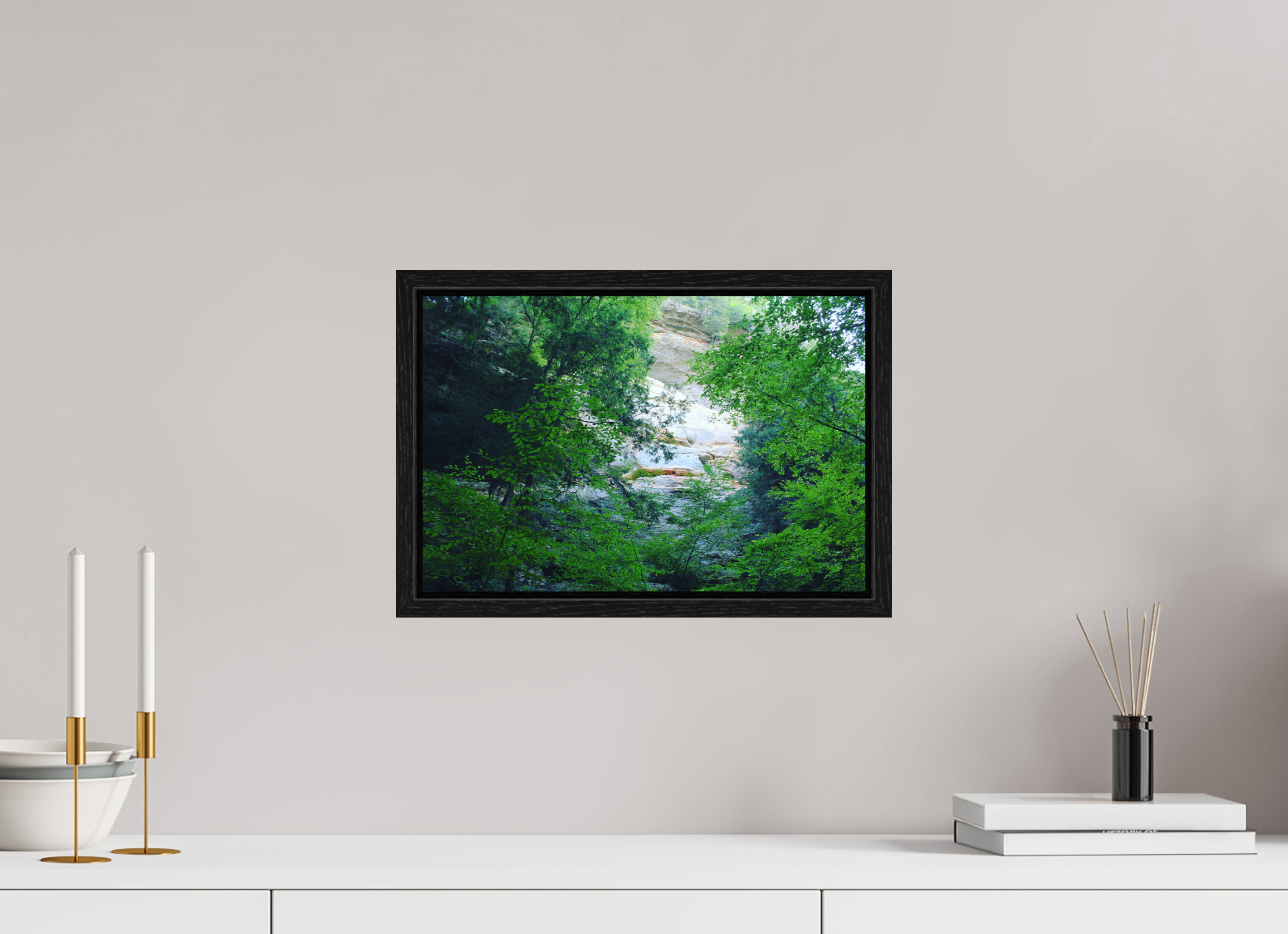15 x 10″, Floater Frame Sanstone cliffs