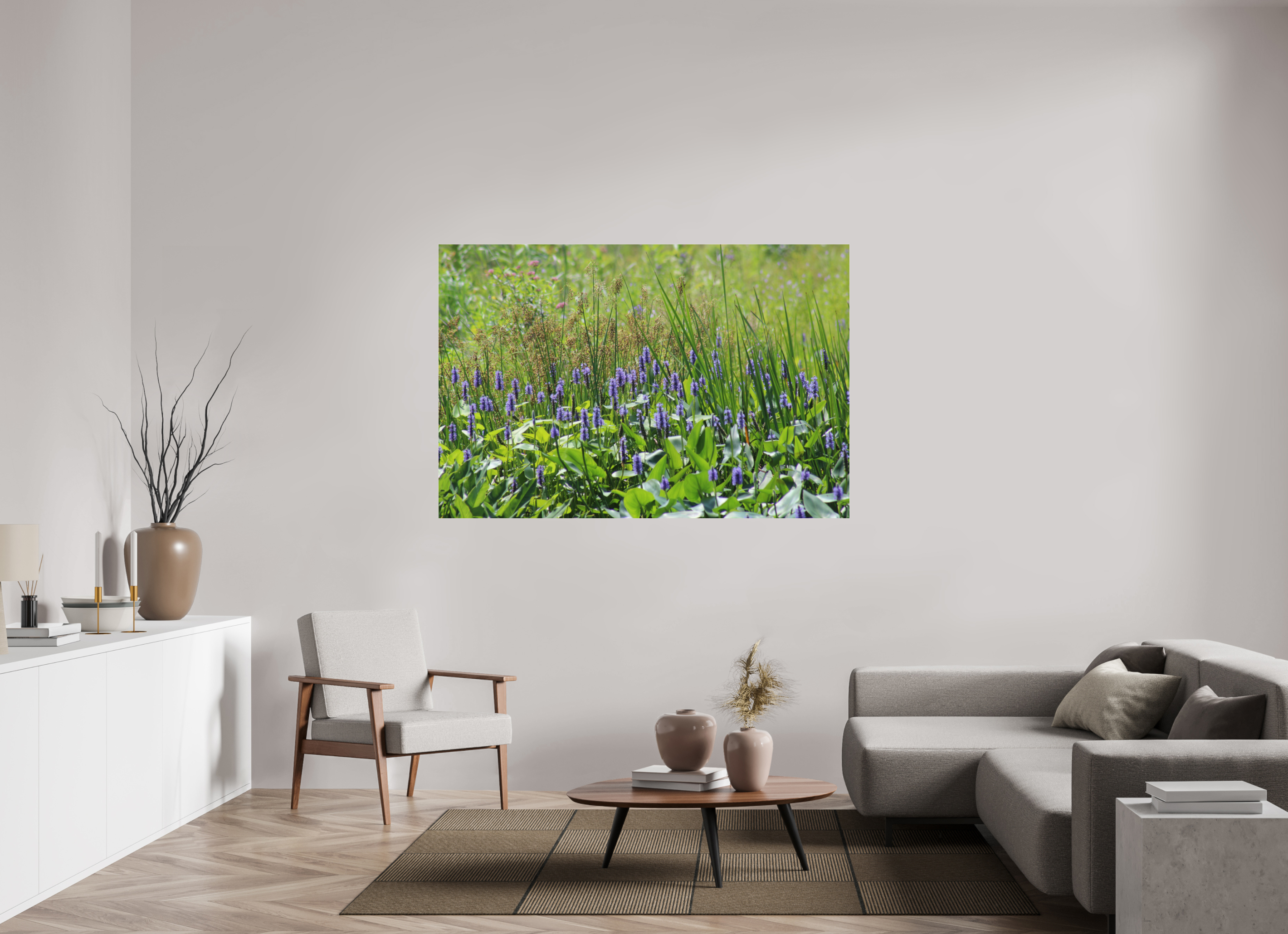 66 x 44″, Photo Print Under Acrylic Glass Pickeralweed pond