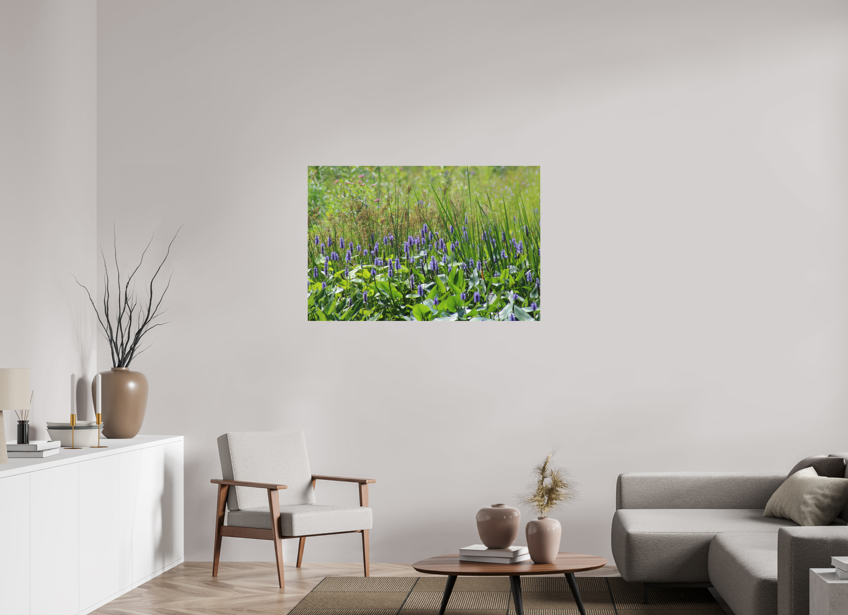 45 x 30″, Photo Print Under Acrylic Glass Pickeralweed pond