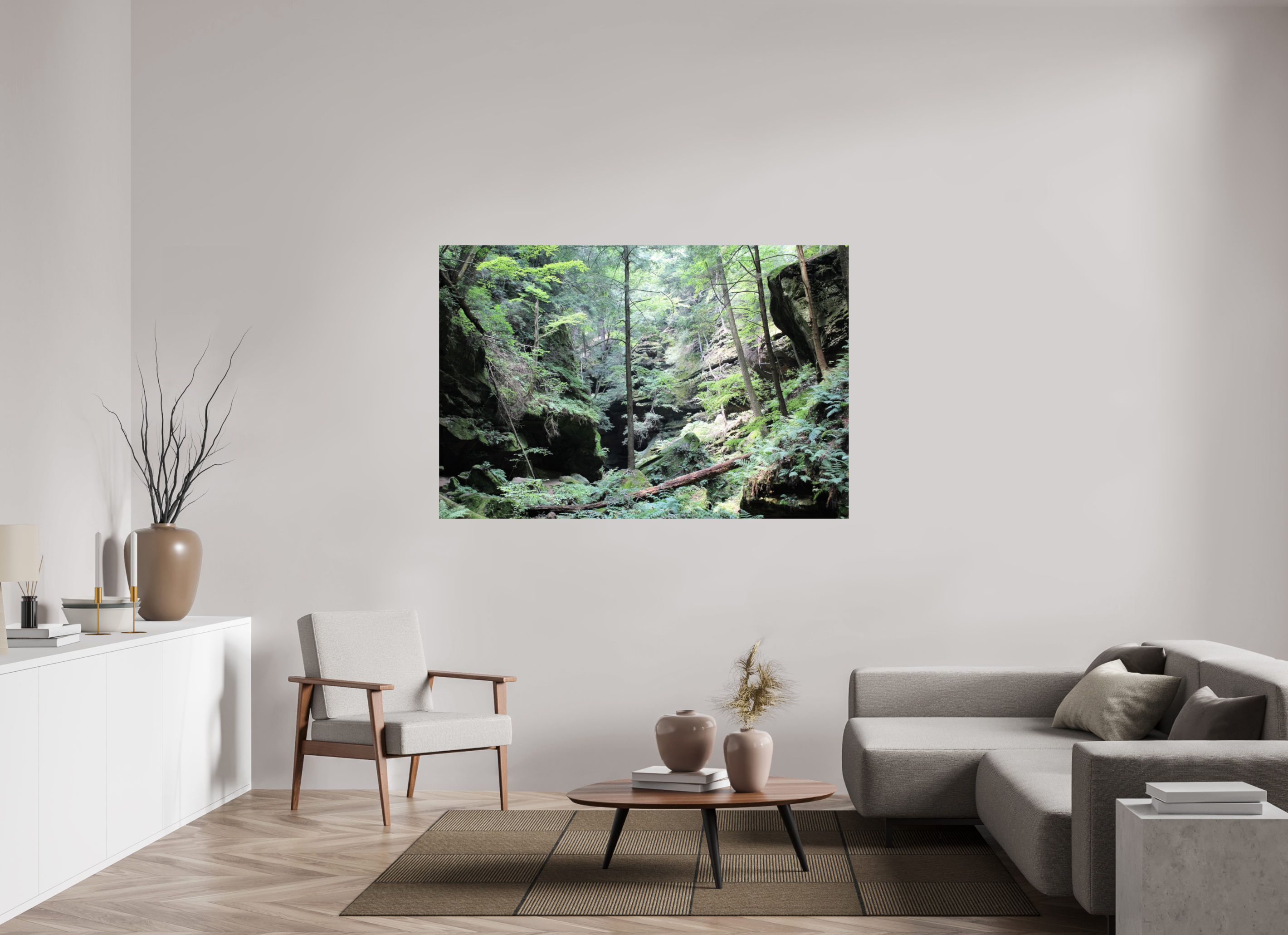 66 x 44″, Photo Print On Fuji Crystal DP II Woodland trek