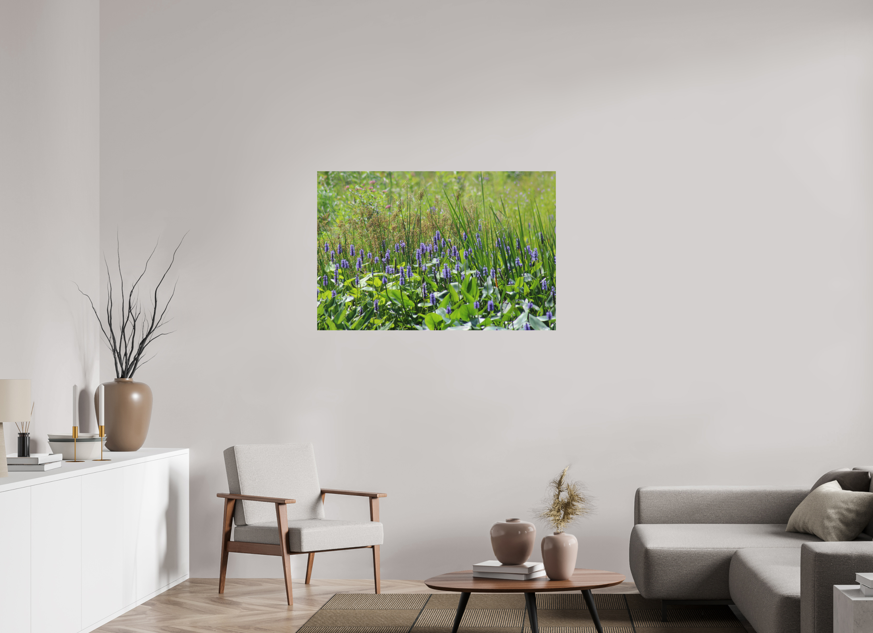 45 x 30″, Photo Print On Fuji Crystal DP II Pickeralweed pond