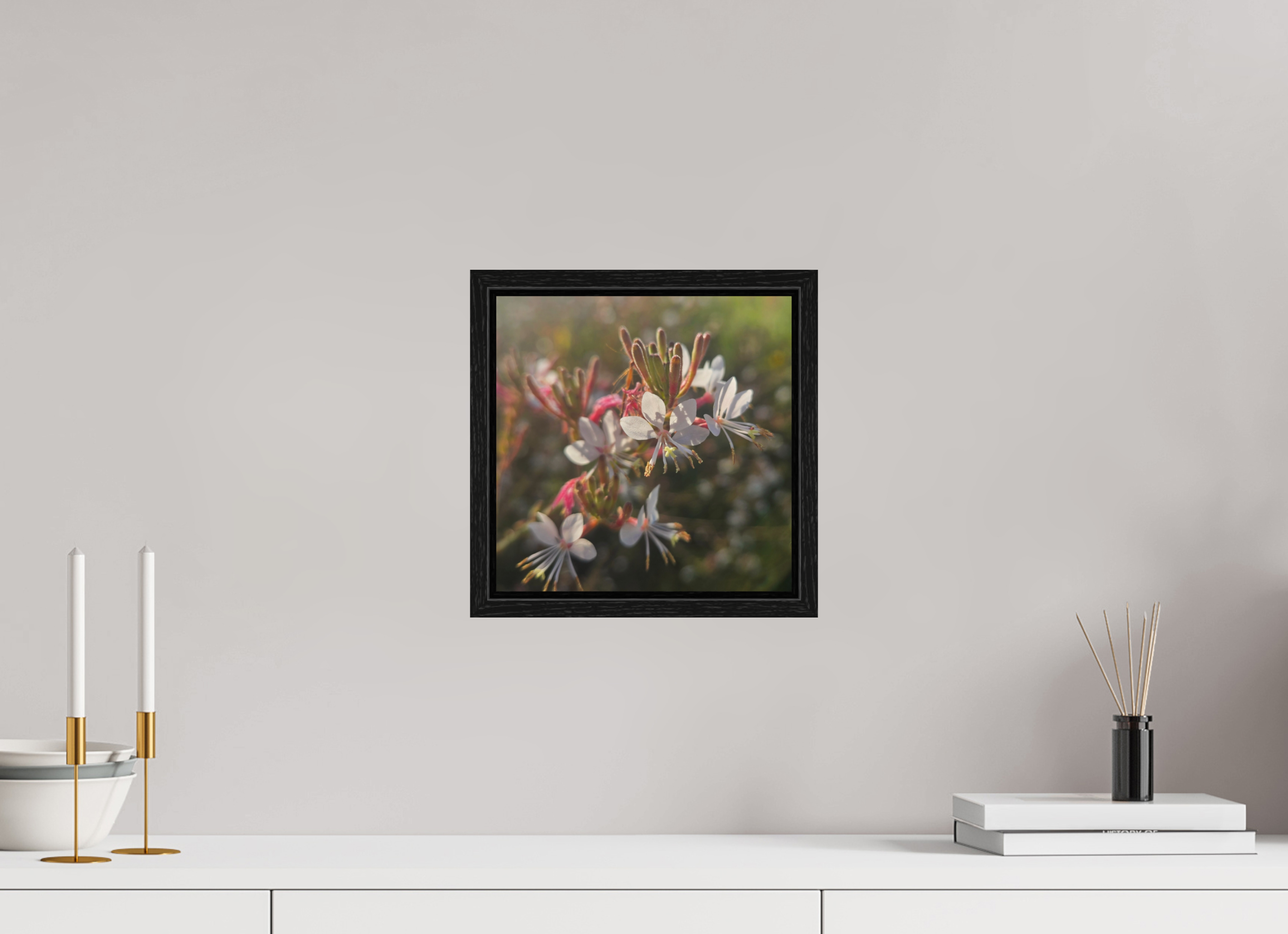 10 x 10″, Floater Frame Morning light