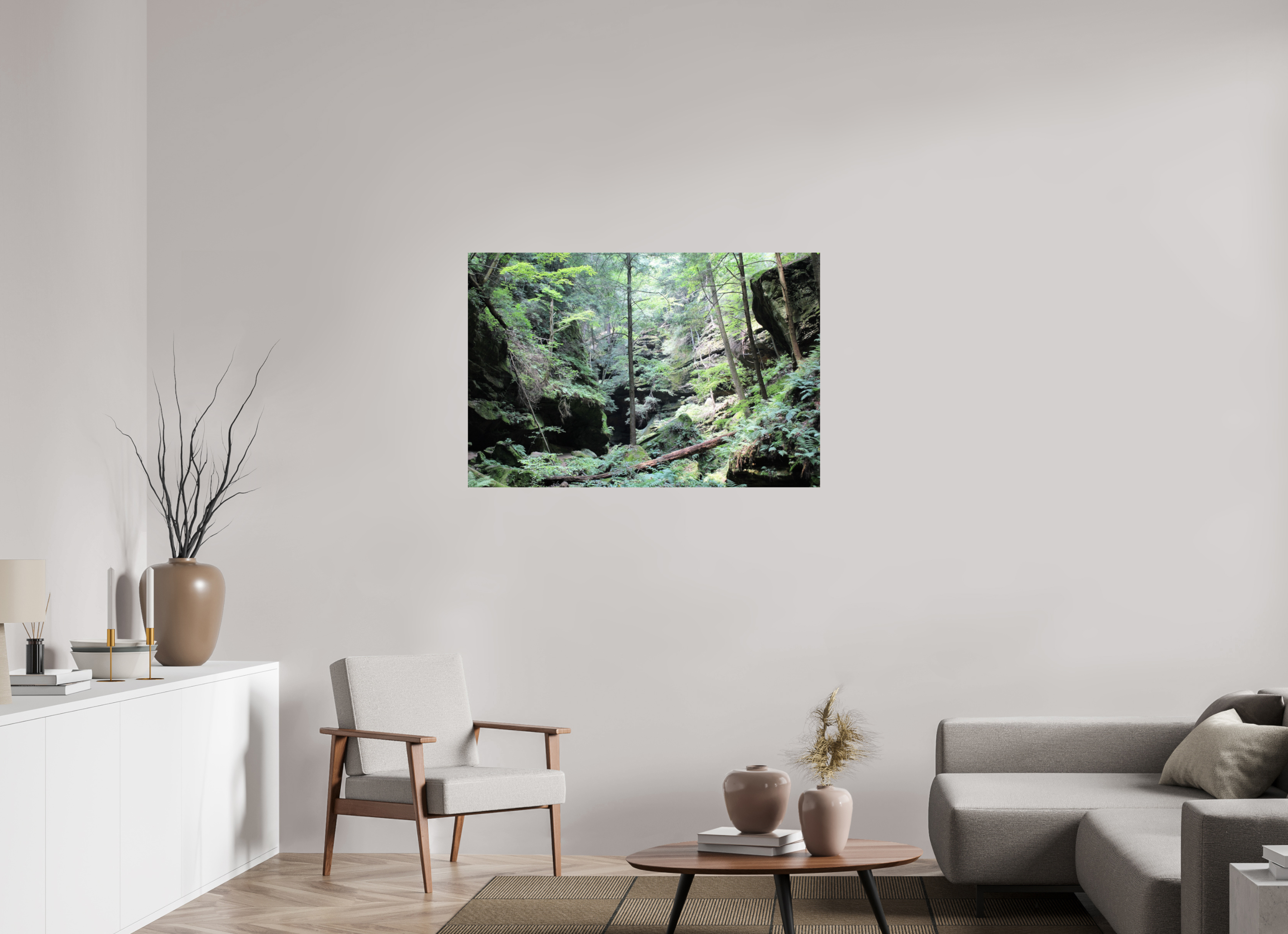 45 x 30″, Photo Print On Fuji Crystal DP II Woodland trek