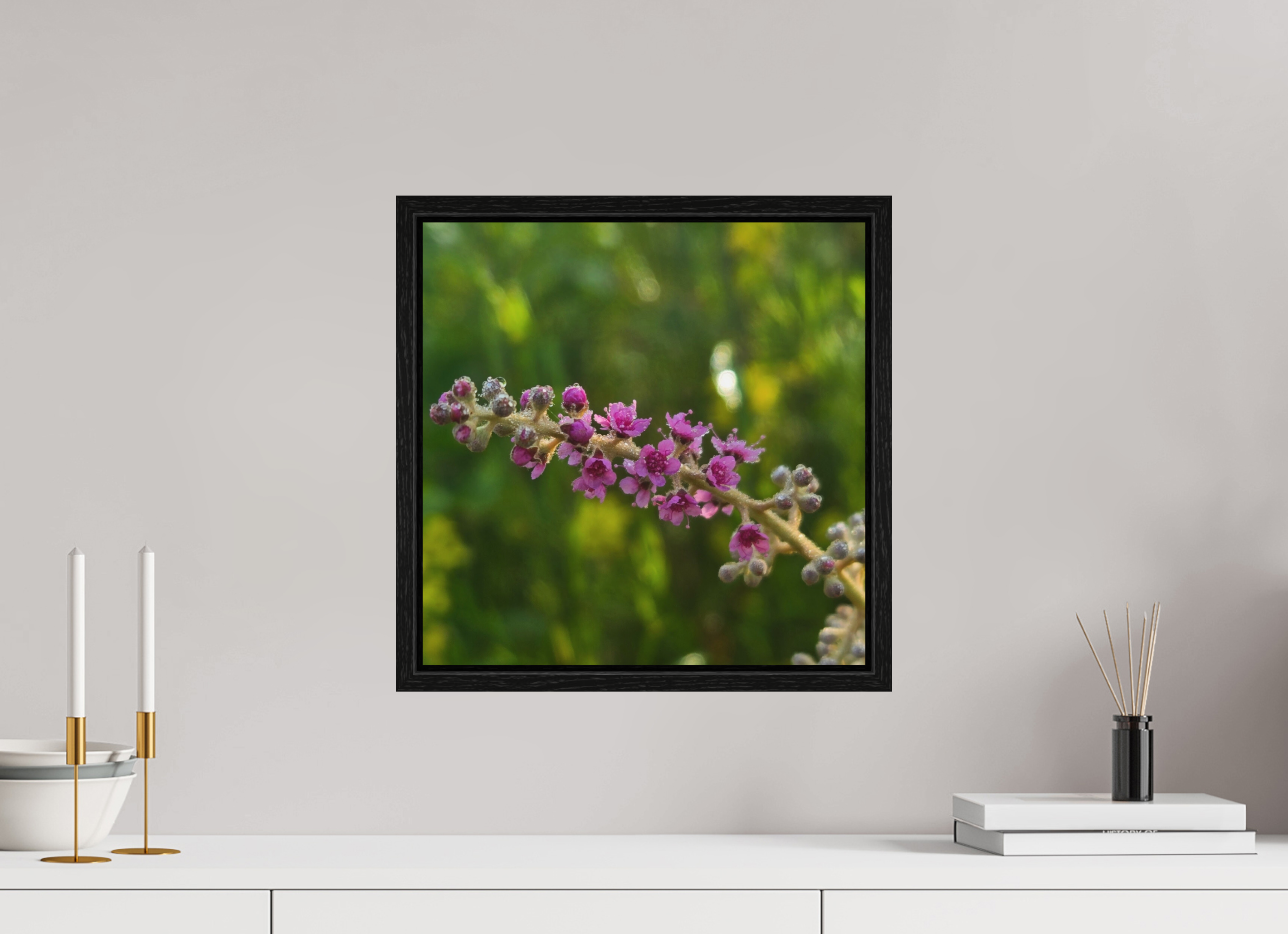 15 x 15″, Floater Frame Meadowsweet dew