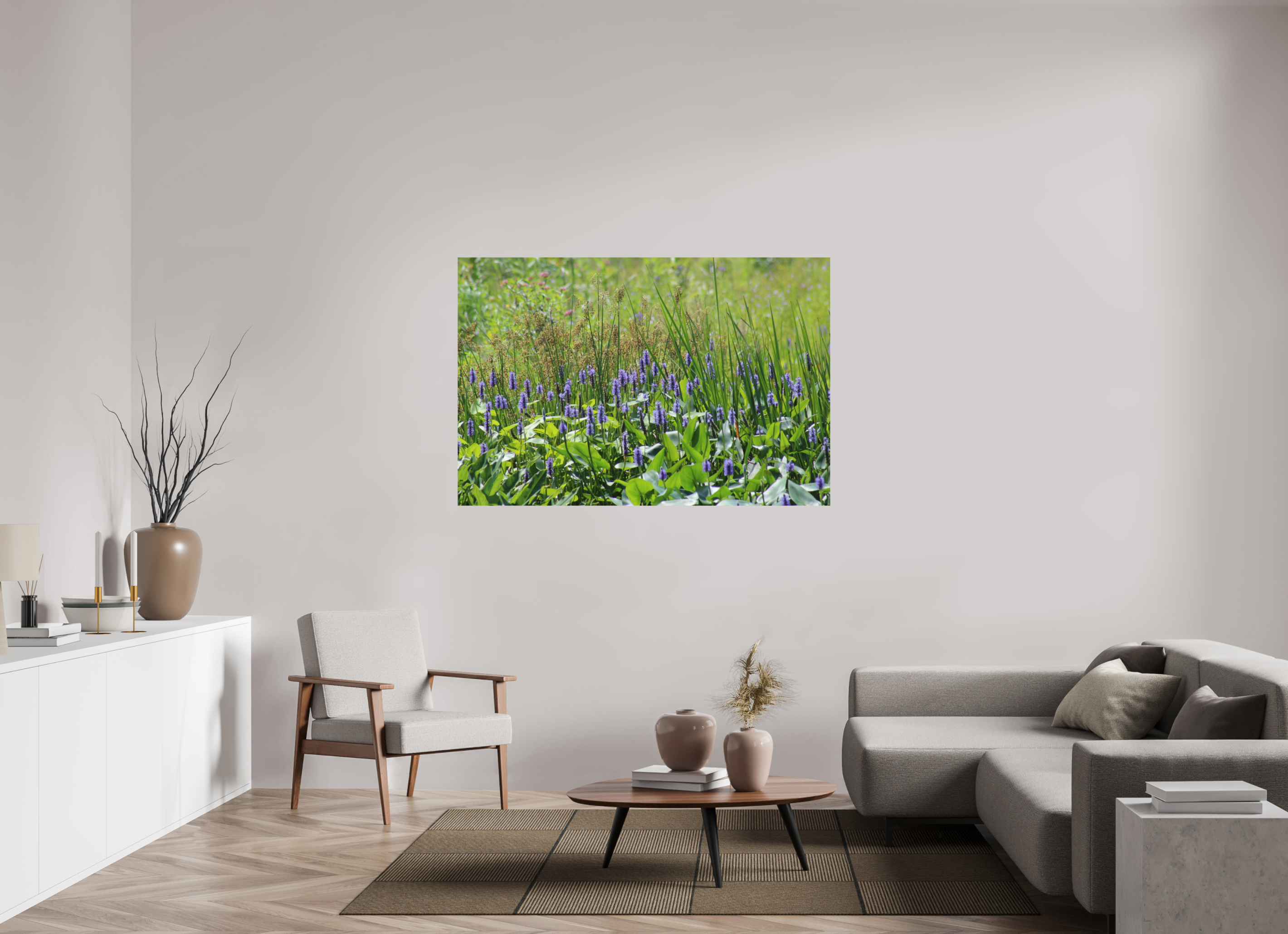 60 x 40″, Photo Print On Fuji Crystal DP II Pickeralweed pond